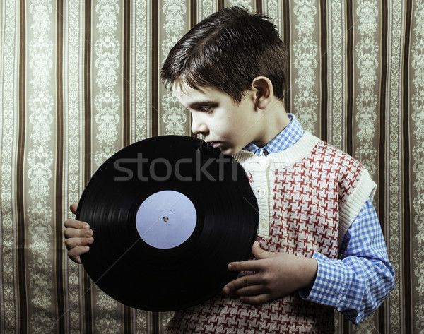 Copil lp muzică fată proiect Imagine de stoc © deyangeorgiev