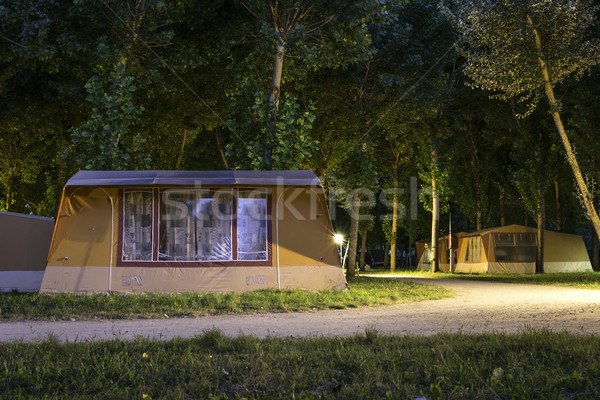 Stockfoto: Camping · nacht · gras · natuur · landschap · zomer