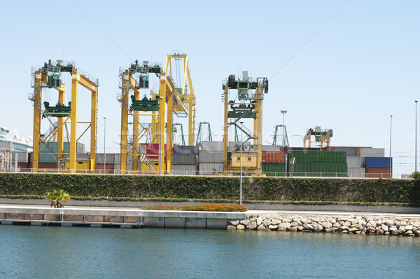 Pracy Żuraw most zmierzch import eksport Zdjęcia stock © deyangeorgiev