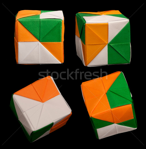Paper cubes folded origami style. Stock photo © deyangeorgiev