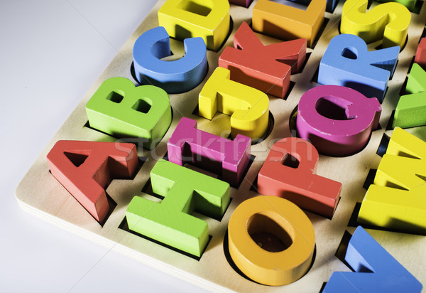 Latin alphabet multicolored letters Stock photo © deyangeorgiev