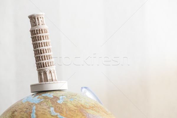 Pisa Tower on globe Stock photo © deyangeorgiev