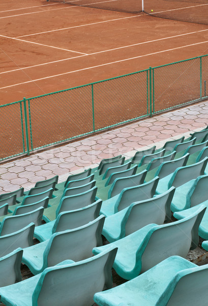 Teren de tenis verde om mulţime securitate tenis Imagine de stoc © deyangeorgiev