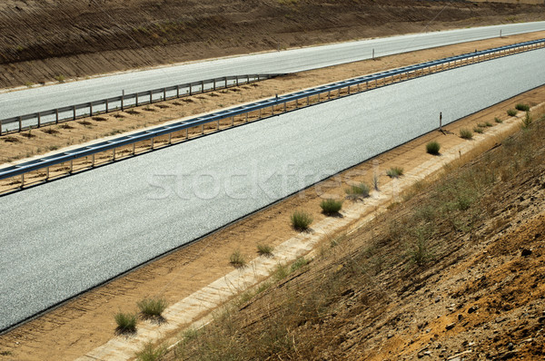 Yeni asfalt karayolu yol siyah manzara Stok fotoğraf © deyangeorgiev