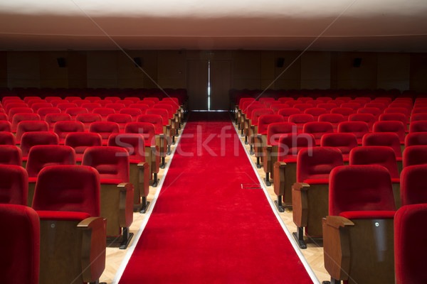 Tiyatro opera kırmızı film konser sandalye Stok fotoğraf © deyangeorgiev