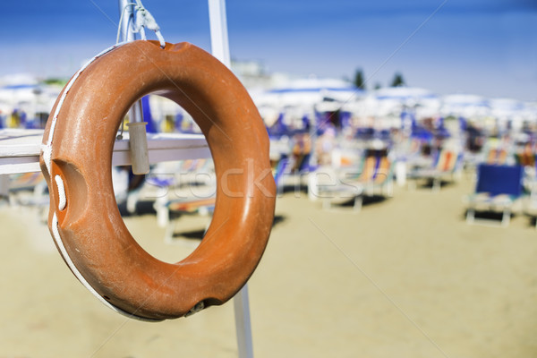 Sicherheitsausrüstung Strand Jacke Gürtel Meer Sommer Stock foto © deyangeorgiev