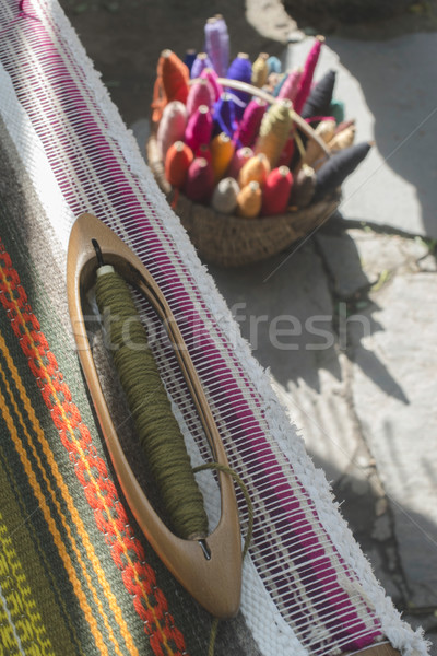 Stockfoto: Vintage · garen · tapijt · mode · werk