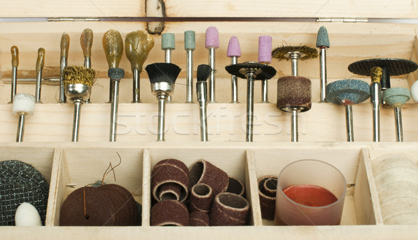 Box of tools for sharpening and grinding Stock photo © deyangeorgiev