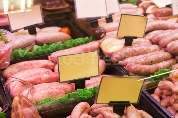Сток-фото: мяса · мясник · магазин · стоять · продовольствие