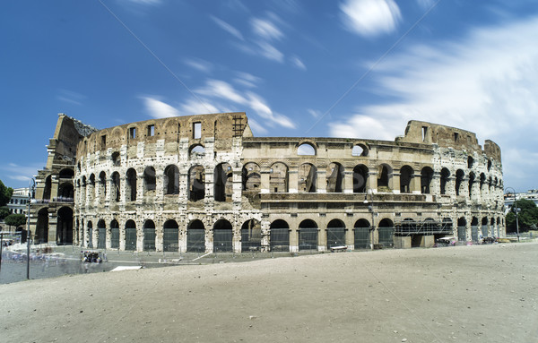 Coliseu Roma blue sky azul viajar pedra Foto stock © deyangeorgiev