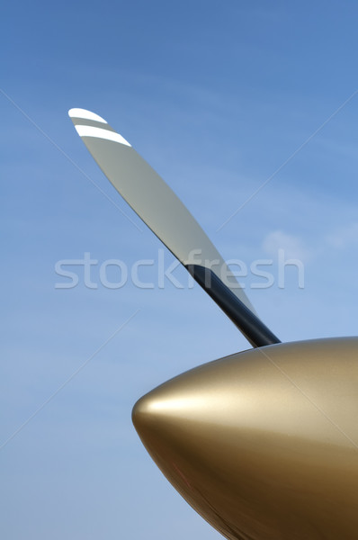 Beige and white plane propeller Stock photo © deyangeorgiev