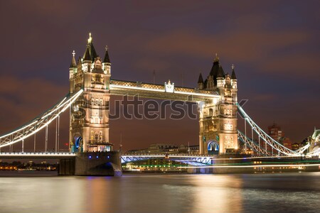 London Tower bridge on sunset Stock photo © deyangeorgiev