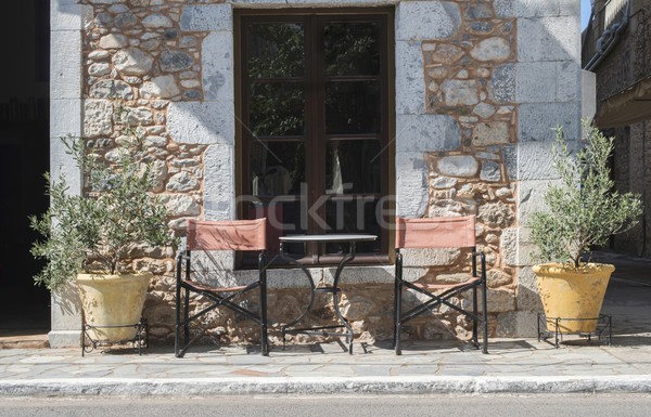 Foto stock: Grego · restaurante · típico · Grécia · praia · casa