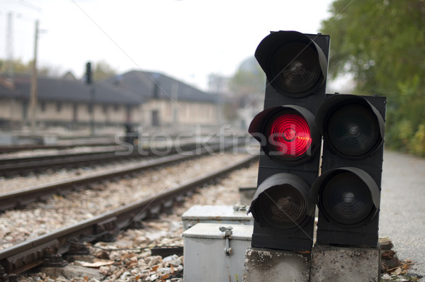 Traffic light shows red signal  Stock photo © deyangeorgiev