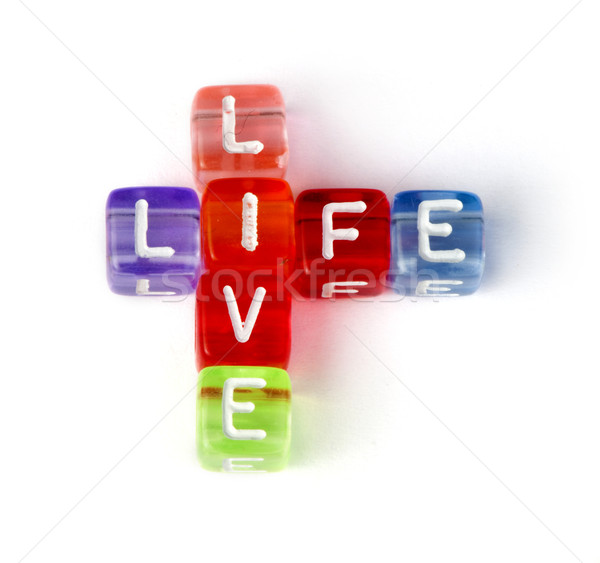 Stock photo: Crossword live life