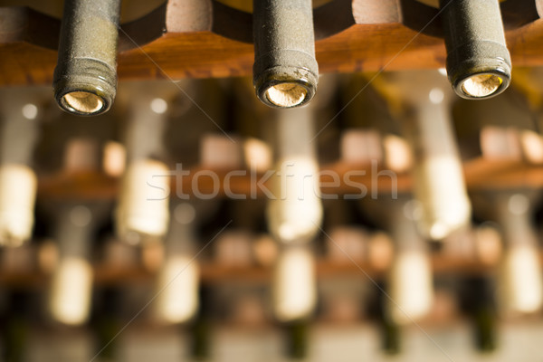 Vin bouteilles plateau cave à vin verre [[stock_photo]] © deyangeorgiev