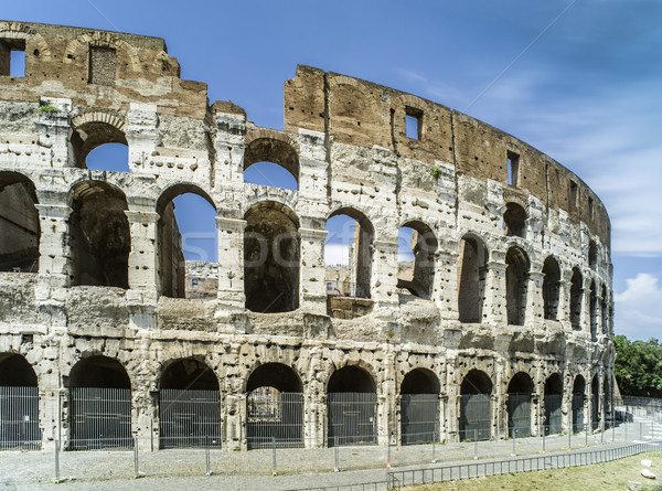 Coliseu Roma blue sky azul viajar pedra Foto stock © deyangeorgiev