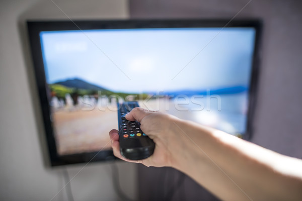 TV and remote control Stock photo © deyangeorgiev