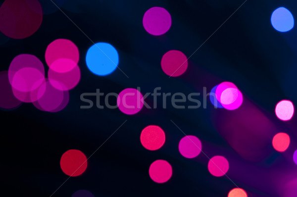 Feestelijk lichten cirkels christmas Blauw roze Stockfoto © deyangeorgiev