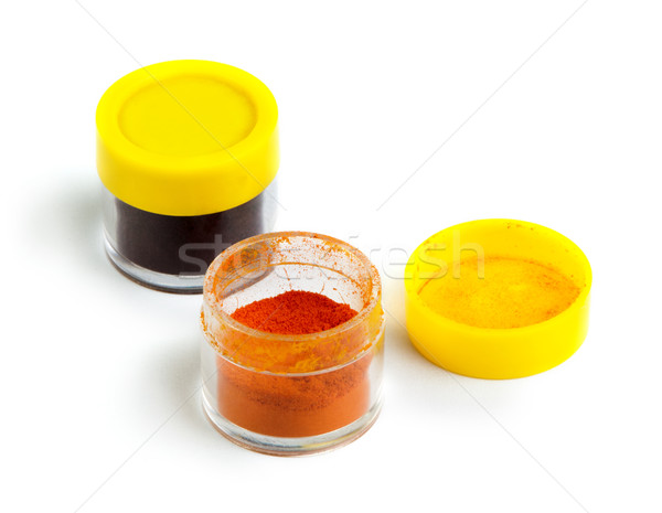 Artificial food coloring pigment or substances in pack Stock photo © deyangeorgiev