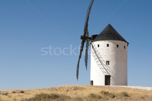 Blanche anciens moulin à vent ciel bleu bâtiment paysage [[stock_photo]] © deyangeorgiev