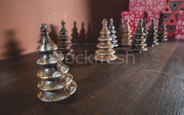 Chocolade christmas bomen bruin Bulgarije melk Stockfoto © deyangeorgiev