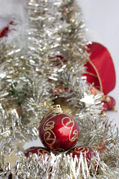 Christmas motifs with balls and chains Stock photo © deyangeorgiev