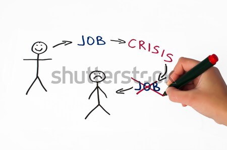 Job and crisis conception illustration Stock photo © deyangeorgiev