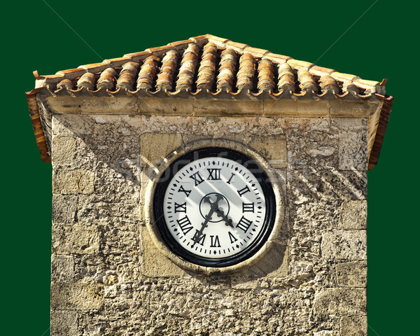 Antique clock on a building Stock photo © deyangeorgiev