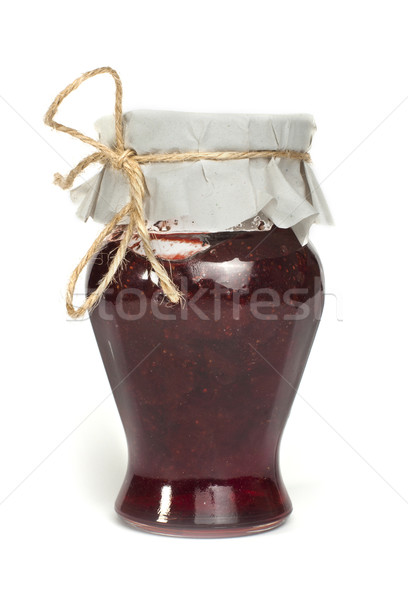 Jar of strawberry jam Stock photo © deyangeorgiev