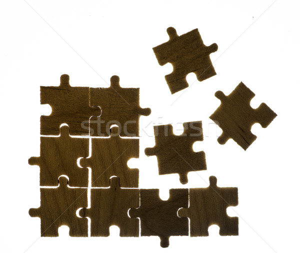 Legno puzzle retroilluminazione abstract gruppo Foto d'archivio © deyangeorgiev