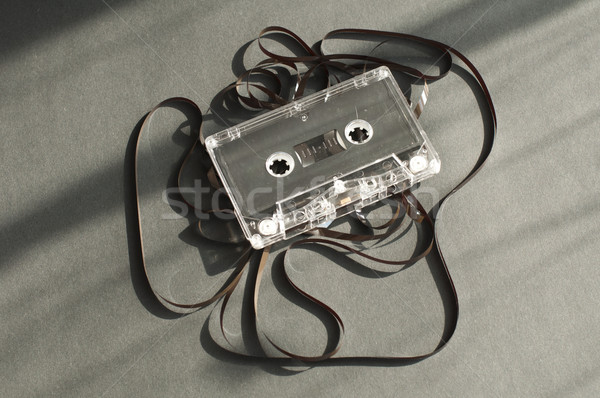 Audio tape cassette with subtracted out tape.  Stock photo © deyangeorgiev