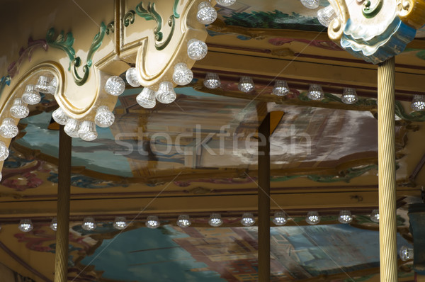 Foto stock: Parque · de · atracciones · detalles · luces · adornos