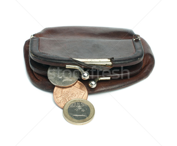 Old ladies brown leather purse  Stock photo © deyangeorgiev