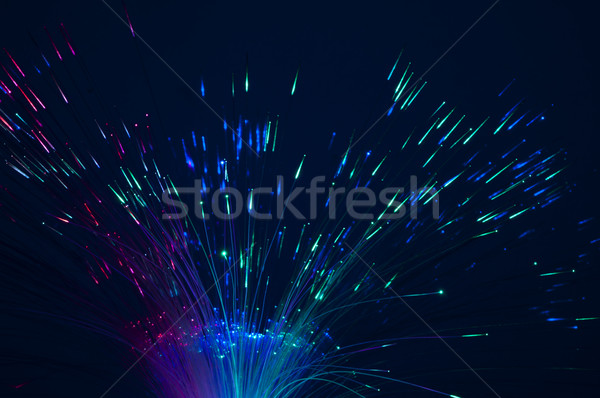 Optische veelkleurig abstract technologie netwerk Blauw Stockfoto © deyangeorgiev