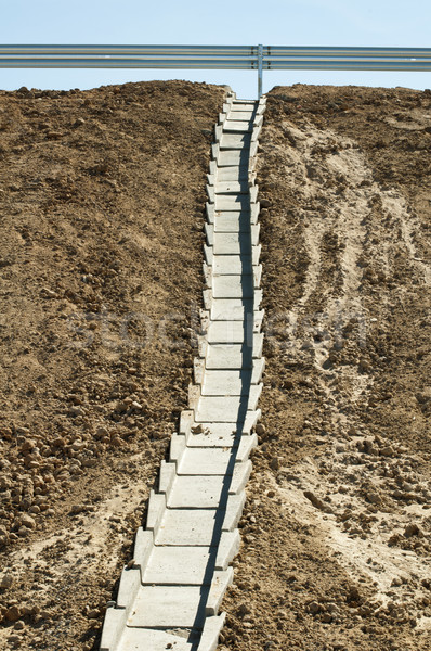 Foto stock: Rodovia · drenar · água · estrada · construção · campo