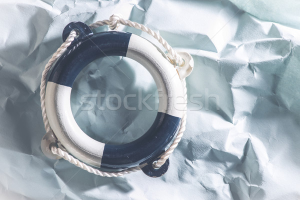 синий бумаги пляж воды морем помочь Сток-фото © deyangeorgiev
