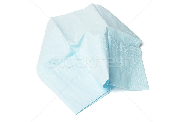 Kék papírzsebkendő papír textúra zöld tárgy Stock fotó © dezign56