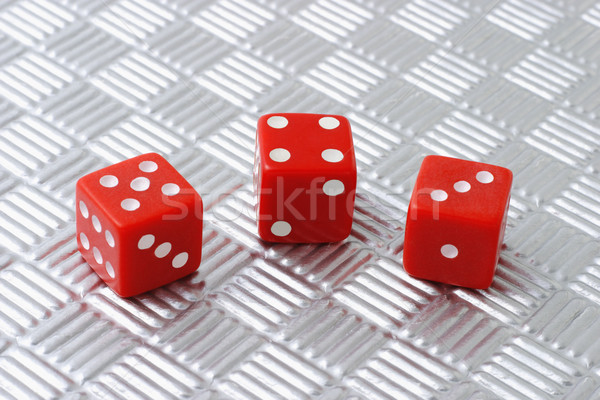 Three red dices Stock photo © dezign56