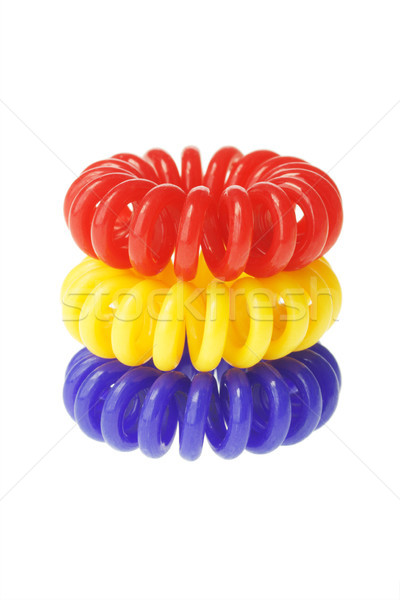 Elastyczny włosy kolorowy spirali piękna zespołu Zdjęcia stock © dezign56