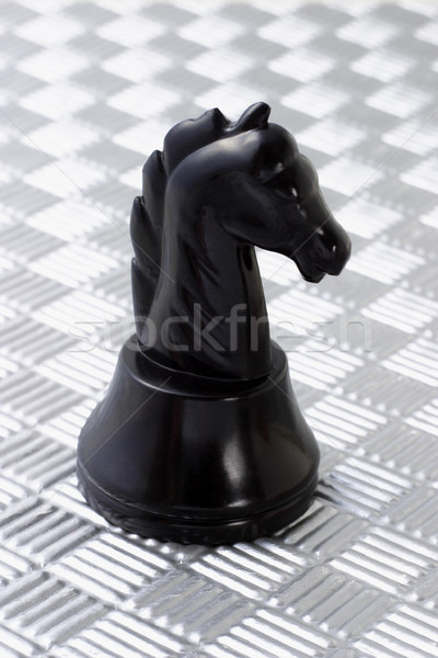 Stock photo: Lone black Knight