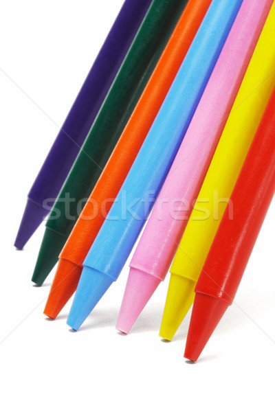 Kolorowy pastel ołówki stałego biały Zdjęcia stock © dezign56
