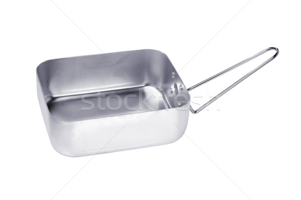 Aluminium puinhoop tin witte koken militaire Stockfoto © dezign56