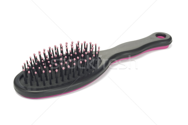 Plastik saç fırçası siyah renk ayna nesne Stok fotoğraf © dezign56