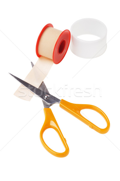 Medical Sticking Plaster and cutting scissors  Stock photo © dezign56