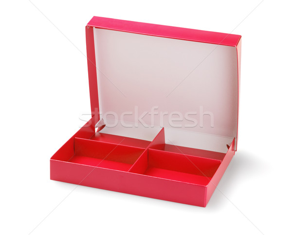 Roşu hârtie cutie cofetarie alimente tort Imagine de stoc © dezign56