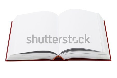 Nyitva keményfedeles könyv oldalak fehér papír Stock fotó © dezign56