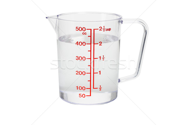 Plastic kitchen measuring cup filled with water Stock photo © dezign56