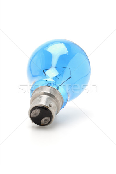 Jasne niebieski wolfram żarówka biały elektrycznej Zdjęcia stock © dezign56