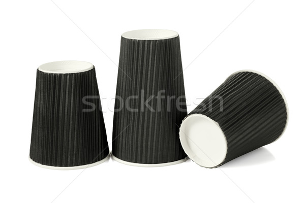 Three Black Paper Cups  Stock photo © dezign56